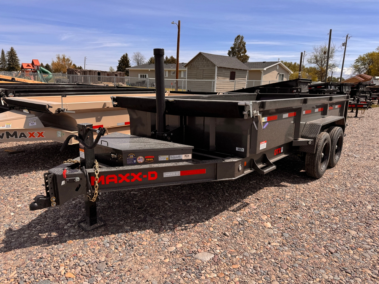 Maxx-D Trailers 2027 DTX 83"X14' Telescopic Dump Trailer | Tandem Axle 15.6K, 24" Sides, Wireless Remote, 8" I-Beam Frame, Tarp Kit, Slide In Ramps, Spreader Gate