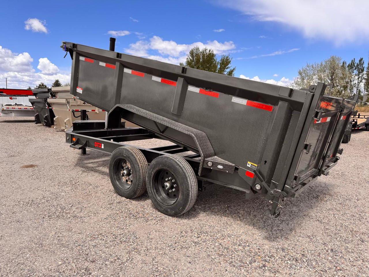 Maxx-D Trailers 2027 DTX 83"X14' Telescopic Dump Trailer | Tandem Axle 15.6K, 36" Sides, Wireless Remote, 8" I-Beam Frame, Tarp Kit, Slide In Ramps, Spreader Gate