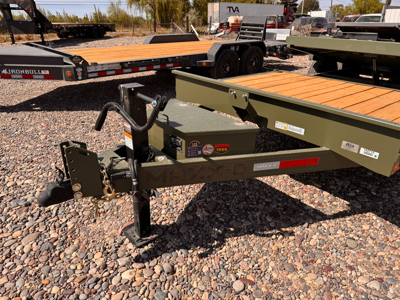 Maxx-D Trailers 2026 G6B 83"X22' Low Profile Equipment Trailer | Tandem Axle 14K, 16' Tilt Deck, 6' Stationary Deck, Locking Tongue Box, Adjustable Channel Coupler, 12k Jack