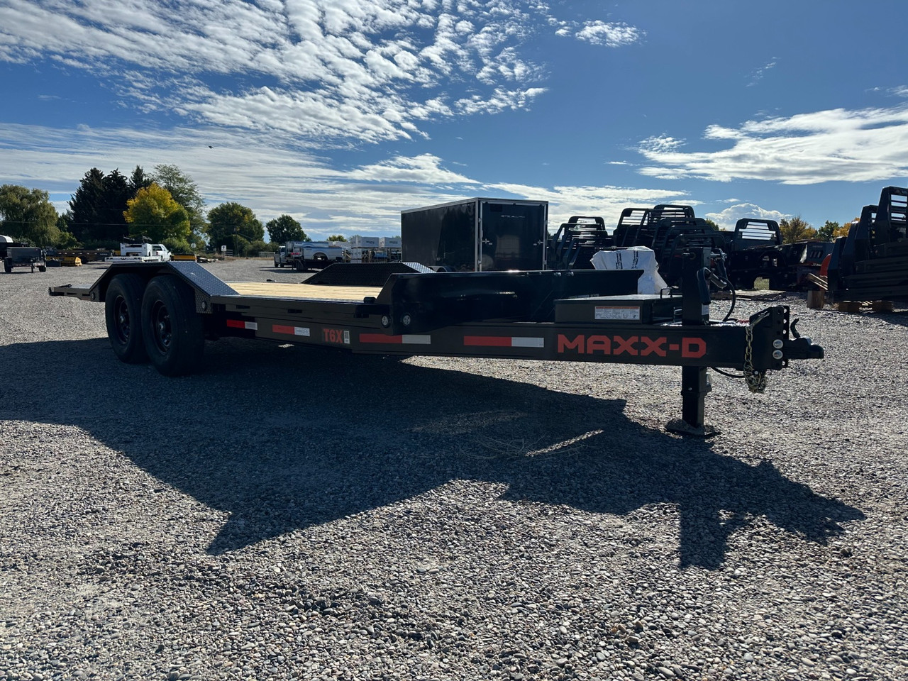Maxx-D Trailers 2025 T6B 102"X20' Low Profile Tilt Trailer | Tandem Axle 14K, Full Length Power-Tilt, Drive-Over Fenders, Locking Tool Box with Tray, Winch Plate