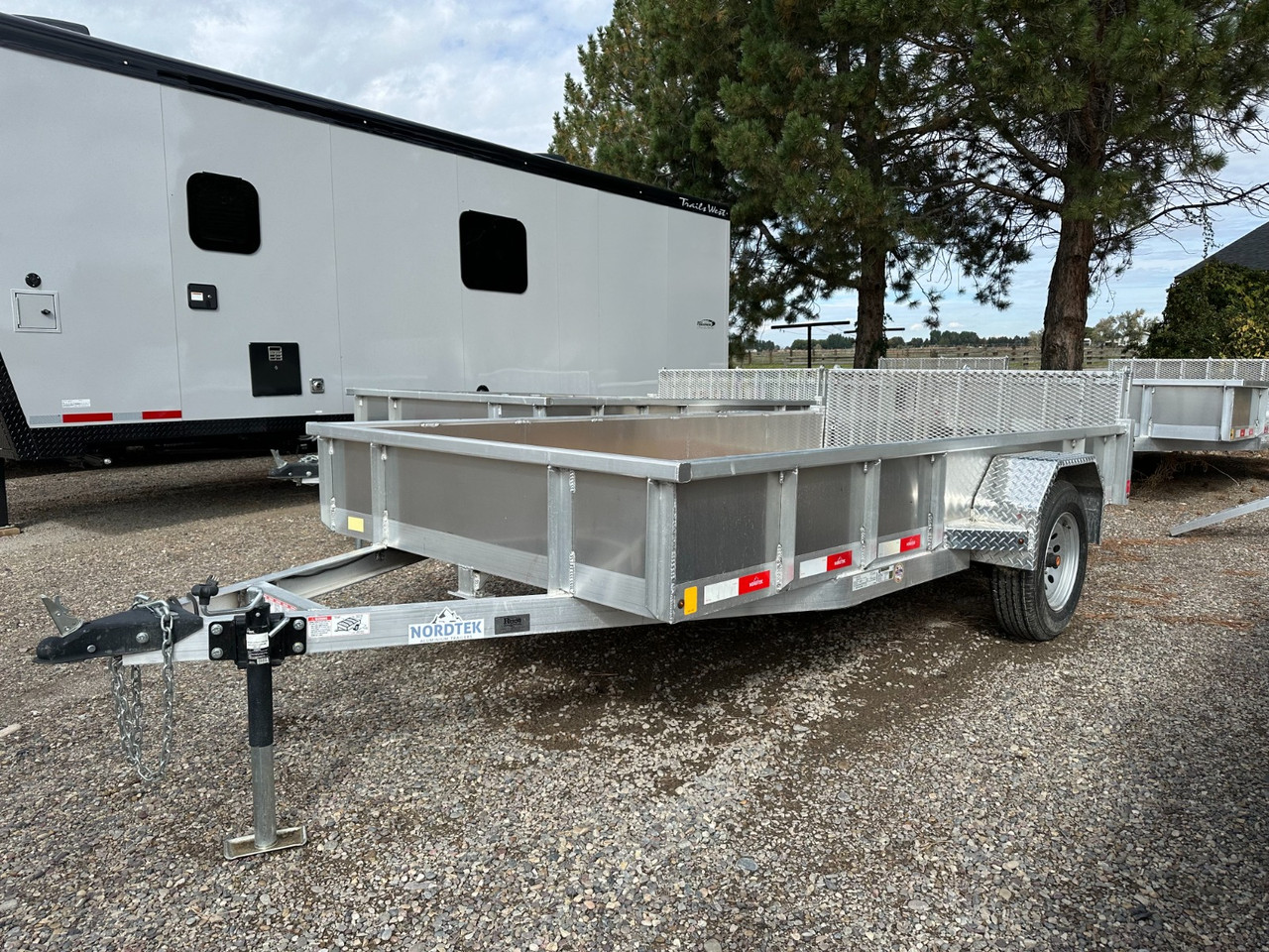 Nordtek Trailers 2025 UT 72"X12' Utility Trailer | Single Axle 3.5K, Short Sides Enclosed, Bi-Fold Rear Gate, Wood Deck