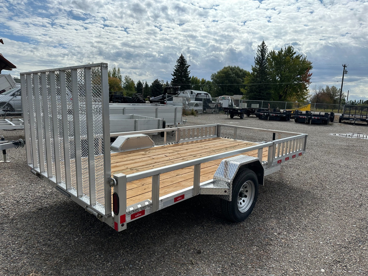 Nordtek Trailers 2025 UT 82"X14' Utility Trailer | Single Axle 3.5K, Open Sides, ATV Side Load Ramps, Solid Rear Ramp Gate