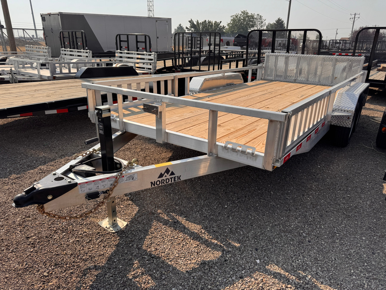 Nordtek Trailers 2026 82"X16' Utility Trailer | Tandem Axle 7K, Brakes On Both Axles, ATV Side Load, Bi-Fold Rear Ramp Gate