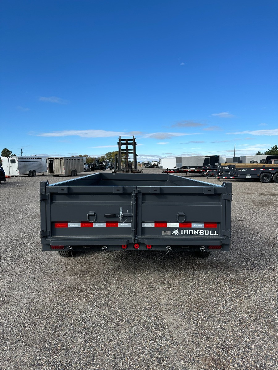 Iron Bull Trailers 2026 DWB 83"X16' Scissor Dump Trailer | Tandem Axle 16K, 24" Sides, Slide In Ramps, Tarp Kit, XL Tongue Storage Box, Adjustable Channel Coupler