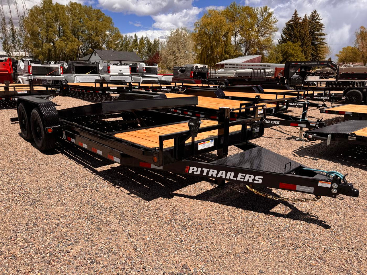 P.J. Trailers 2026 T6 83"X20' Car Hauler Gravity Tilt Trailer | Tandem Axle 14K, 16' Tilt Deck, 4' Stationary, Torsion Axles, 10 Ply Tires, Locking Lid, Bolt On Steel Fenders