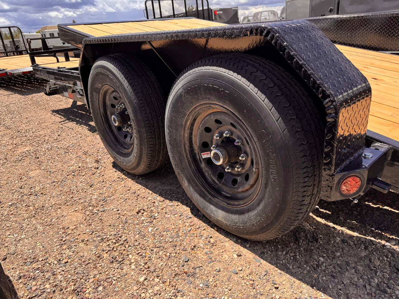 P.J. Trailers 2026 T6 83"X20' Car Hauler Gravity Tilt Trailer | Tandem Axle 14K, 16' Tilt Deck, 4' Stationary, Torsion Axles, 10 Ply Tires, Locking Lid, Bolt On Steel Fenders