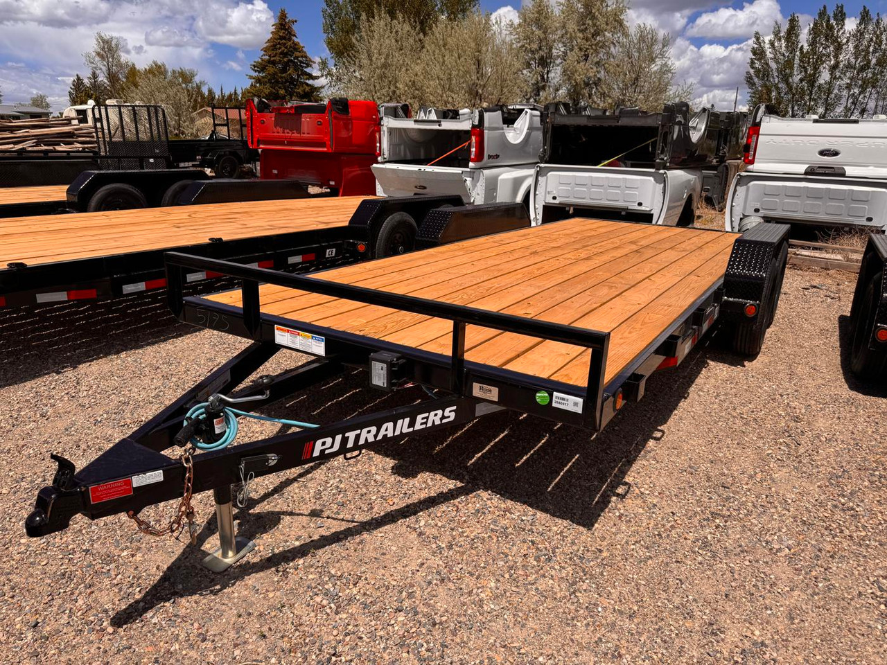 P.J. Trailers 2026 C4 18' Car Hauler Trailer | Tandem Axle 7K, Flatdeck, Slide In Ramps, Bolt On Diamond Plate Steel Fenders