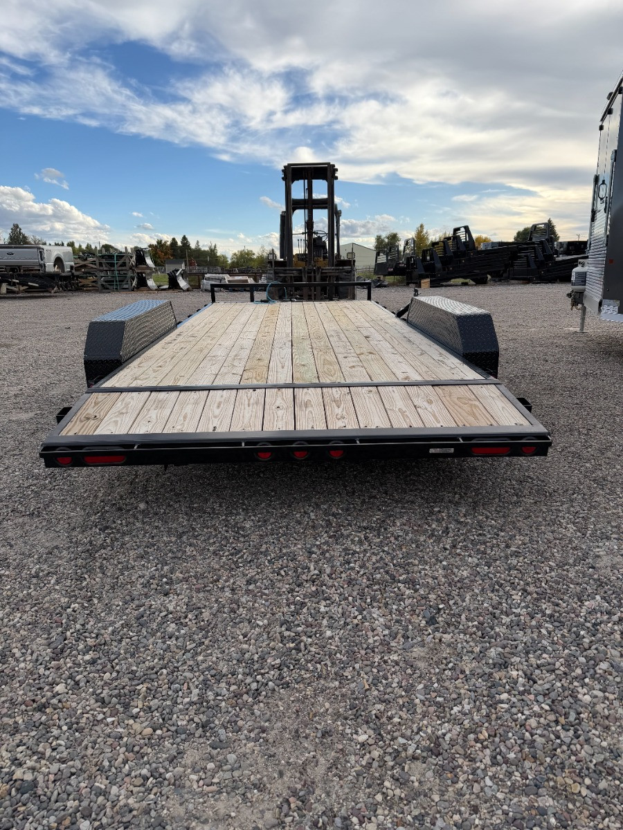 P.J. Trailers 2026 C4 18' Car Hauler Trailer | Tandem Axle 7K, Dovetail, Slide In Ramps, Bolt On Diamond Plate Steel Fenders, Spare Tire Mount