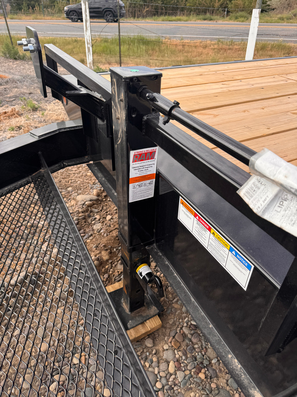 P.J. Trailers 2027 F8 24' Deckover Flatbed | Tandem Axle 14K, Extended Tongue, Open Storage Tray, Slide In Ramps, Straight Deck