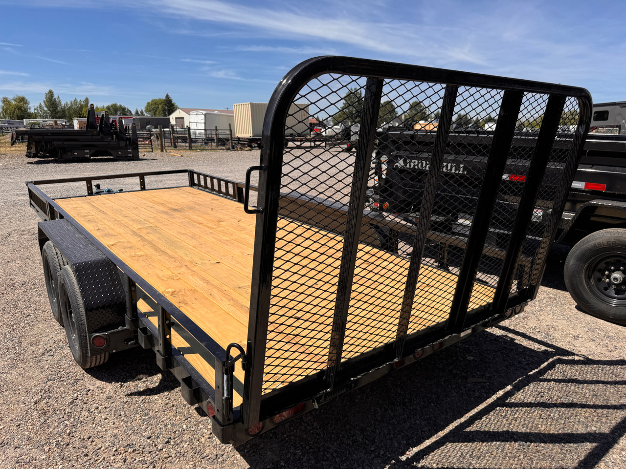 P.J. Trailers 2027 UL 83"X18' Utility Trailer | Tandem Axle 7K, 4' Rear Rampgate, ATV Side Load Ramps, Diamond Plate Steel Fenders, Ready Rail Channel Top Rails