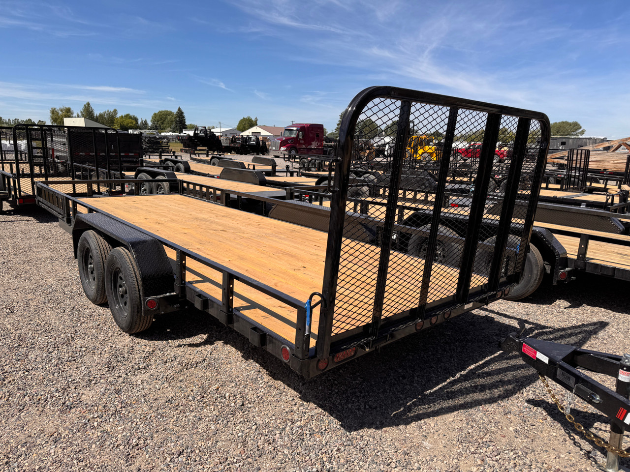 P.J. Trailers 2027 UL 83"X20' Utility Trailer | Tandem Axle 7K, ATV Side Load, 4' Spring Assisted Rear Ramp Gate, Ready Rail Channel Top Rails