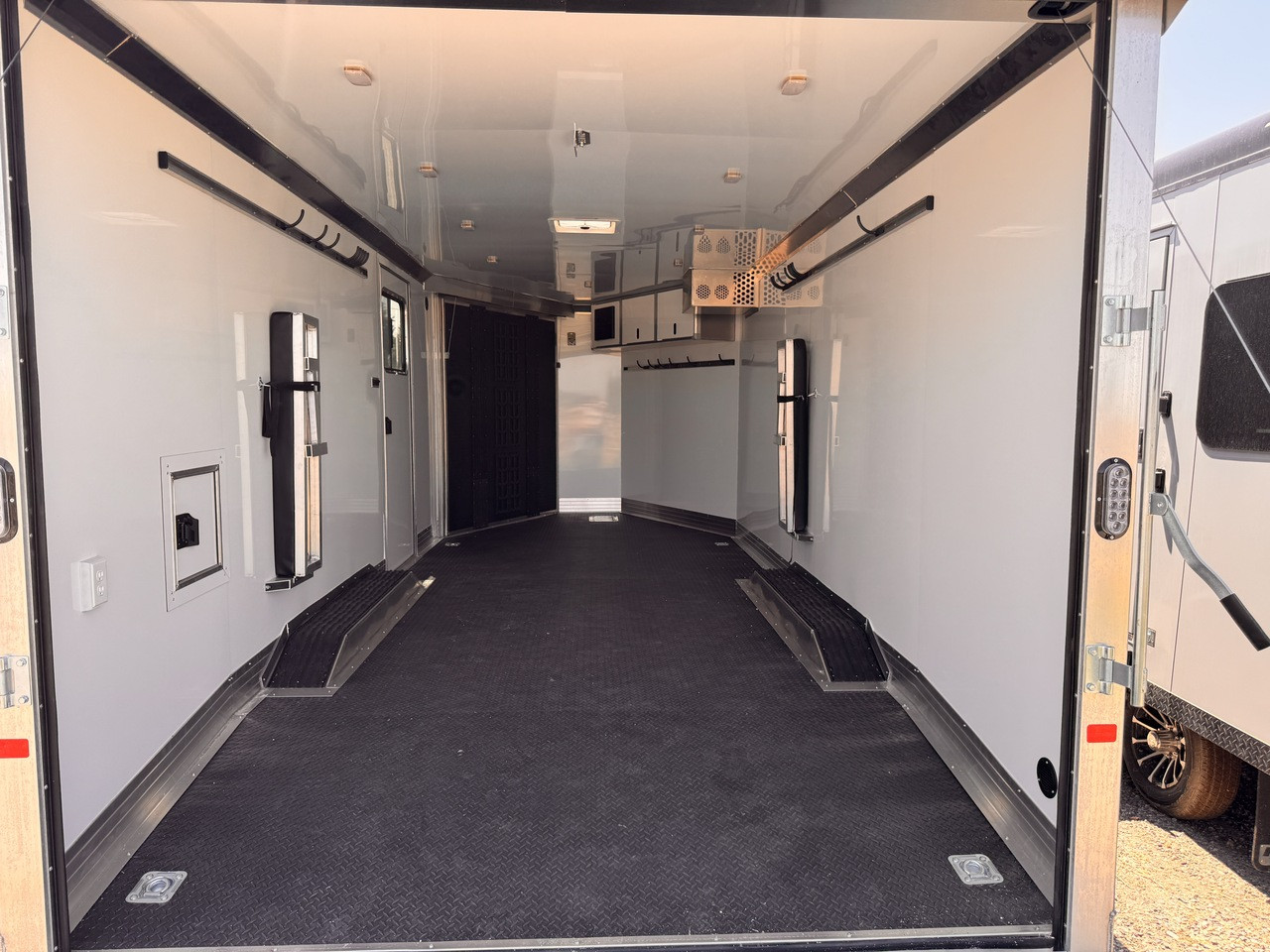 Rover Trailers 2026 ALL SPORT 24' Powersports Trailer | Tandem Axle 9.99K, Front/Rear Ramp Doors, Furnace, Insulated, Helmet Cab., 8' Hooks, 12V Battery, Rubber Floors