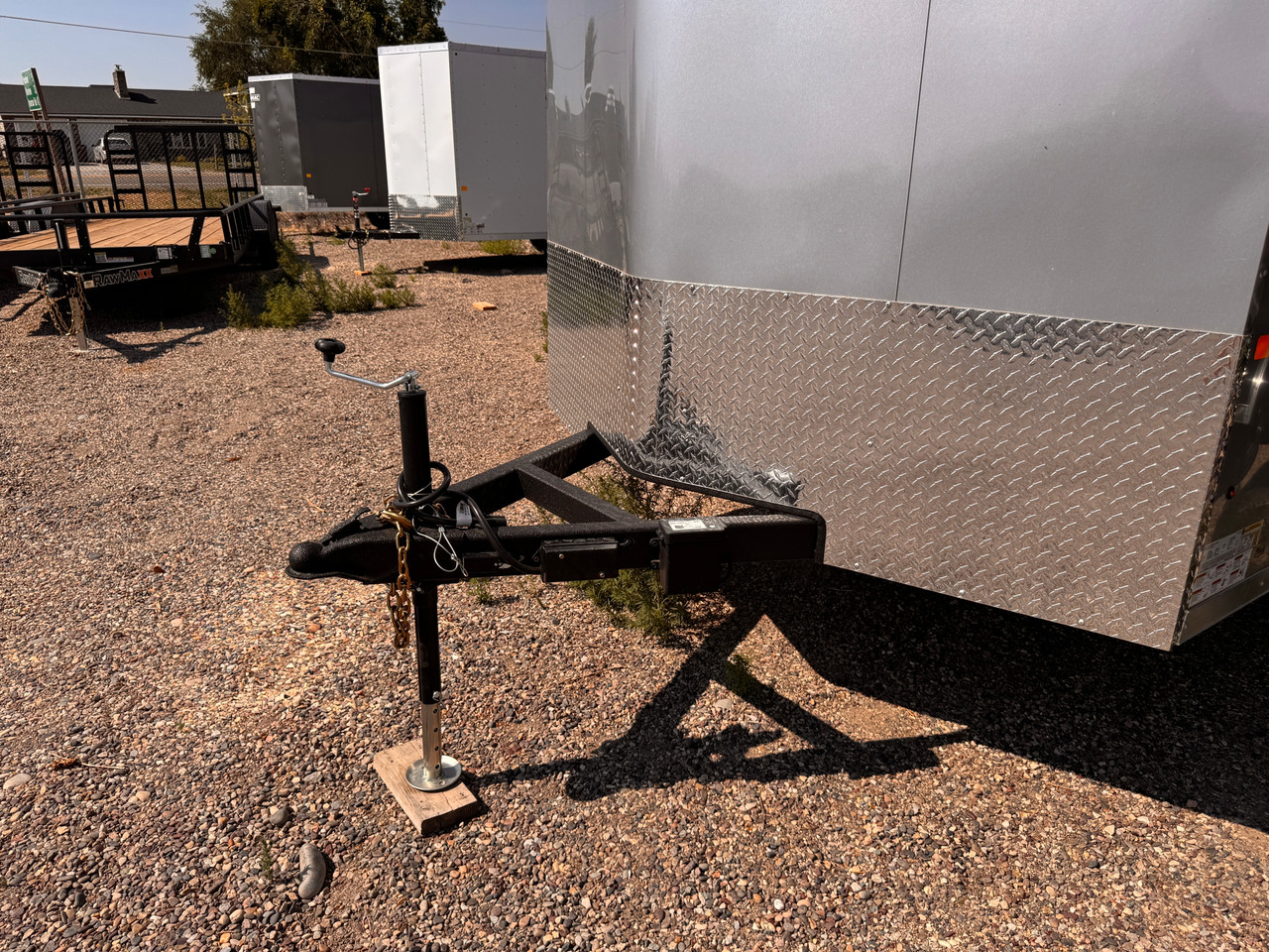 Charmac Trailers 2026 STEALTH 90"X16' V-Nose Cargo Trailer | Tandem Axle 7K, Rear Stablizing Jacks, 7' Tall, Rear Ramp Door, Rubber Diamond Plate Floor, White Interior