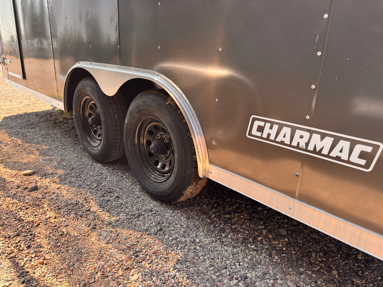 Charmac Trailers 2026 ATLAS 100"X18' V-Nose Cargo Trailer | Tandem Axle 9.99K, 7' Tall, Spring Axles, Rear Ramp Door, Driver Side Access Door,
