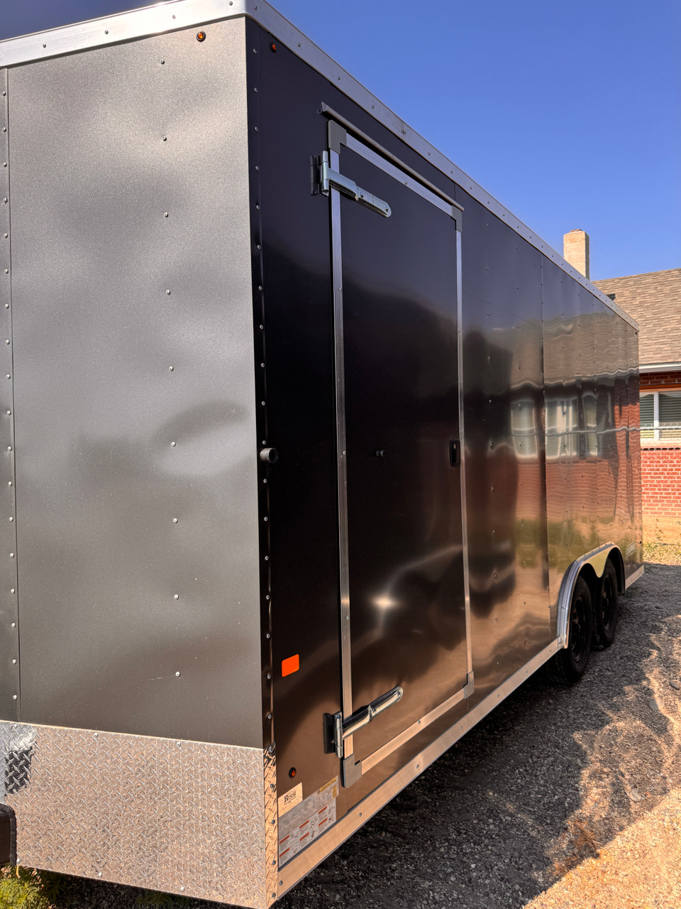 Charmac Trailers 2026 ATLAS 100"X18' V-Nose Cargo Trailer | Tandem Axle 9.99K, 7' Tall, Spring Axles, Rear Ramp Door, Driver Side Access Door,