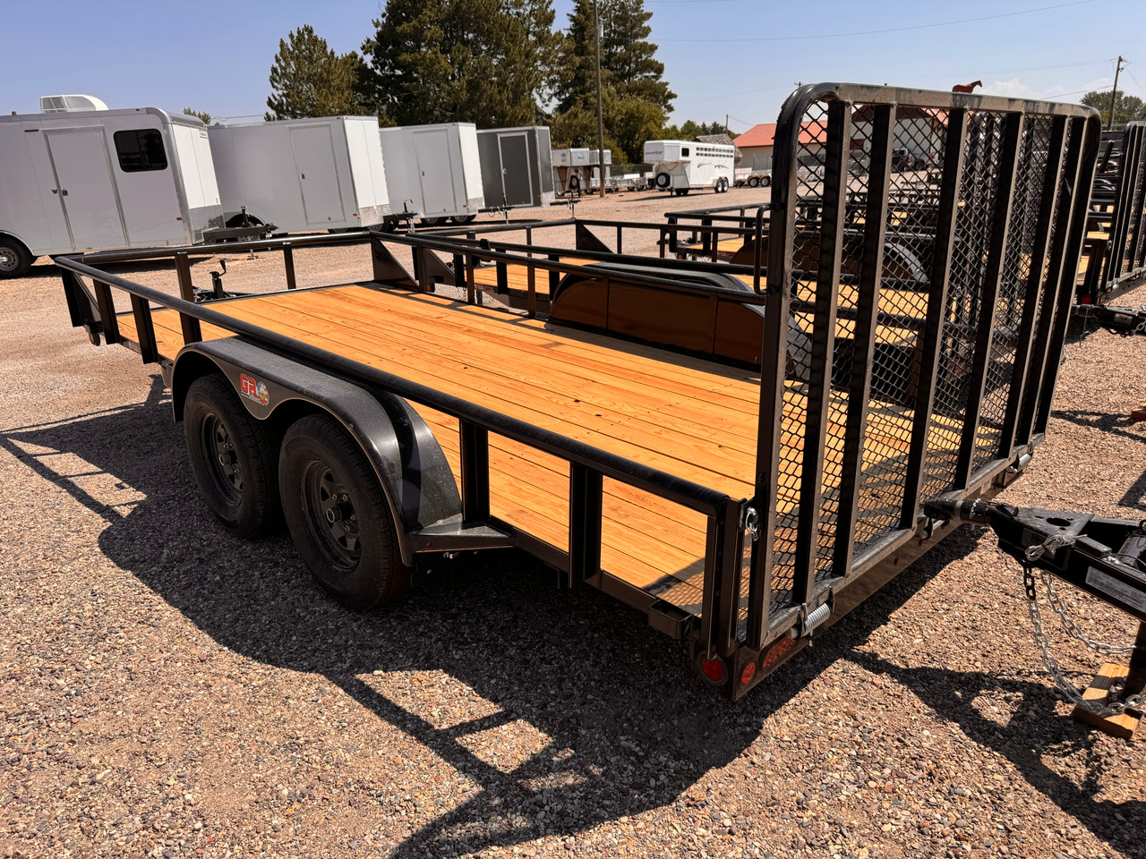 GR Trailers 2026 82"X16' Utility Trailer | Tandem Axle 7K, Pieptop Rails, Spring Assist Rampgate, Spare Tire Mount