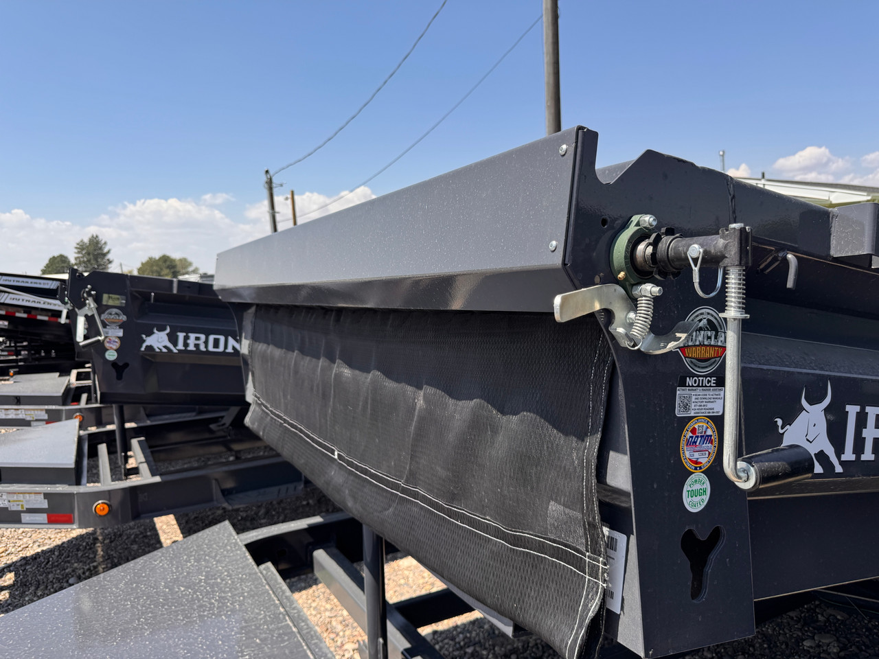 Iron Bull Trailers 2027 DWB 83"X14' Scissor Dump Trailer | Tandem Axle 14.999K, 24" Sides, Slide In Ramps, Tarp Kit
