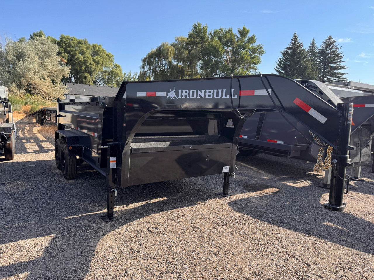Iron Bull Trailers 2027 DTG 83"X16' Scissor Dump Trailer | Tandem Axle 14K, 24" Sides, 7 Ga Floor, Aluminum Ramps, Tarp Kit, Spare Mount, 2 Way Spreader Gate