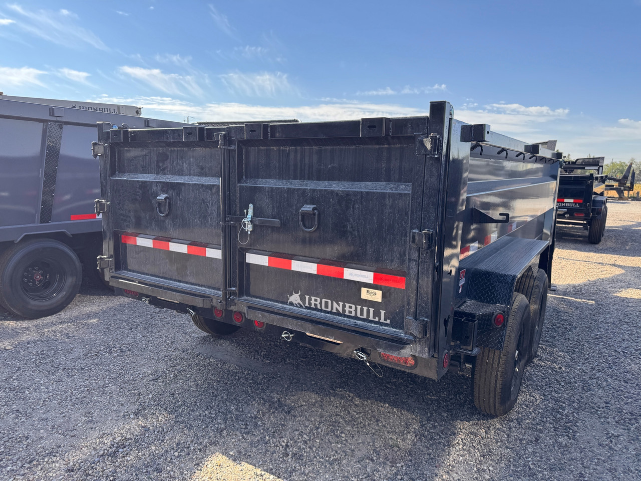Iron Bull Trailers 2027 DTG 83"X16' Scissor Dump Trailer | Tandem Axle 14K, 24" Sides, 7 Ga Floor, Aluminum Ramps, Tarp Kit, Spare Mount, 2 Way Spreader Gate
