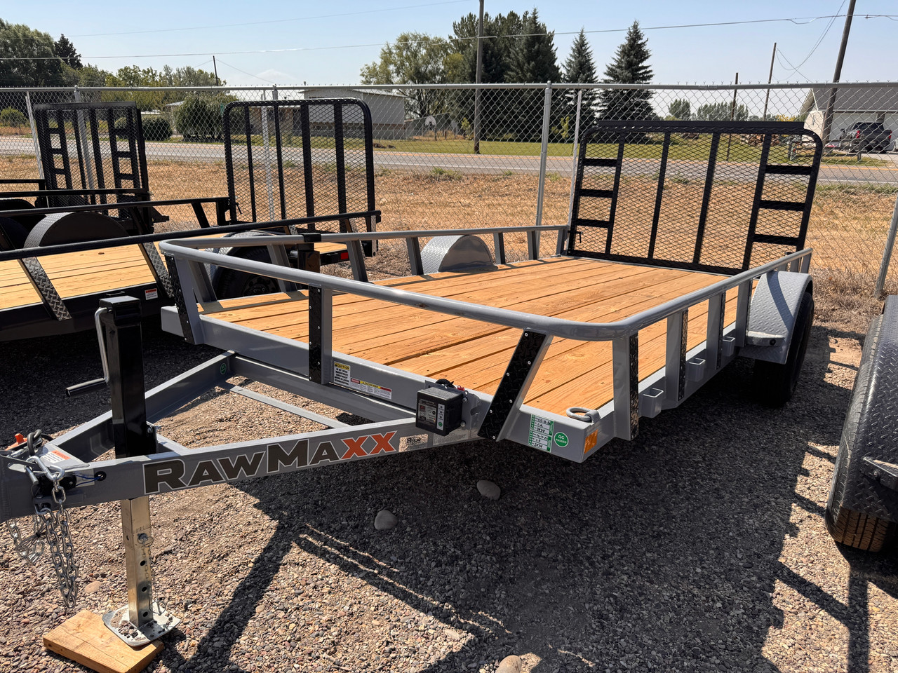 Raw Maxx Trailers 2026 UTX 83"X14' Utility Trailer | Single Axle 3.5K, 2" Round Tube Rail, 4' Rampgate, Black Diamond Plate Trim, Straight Deck