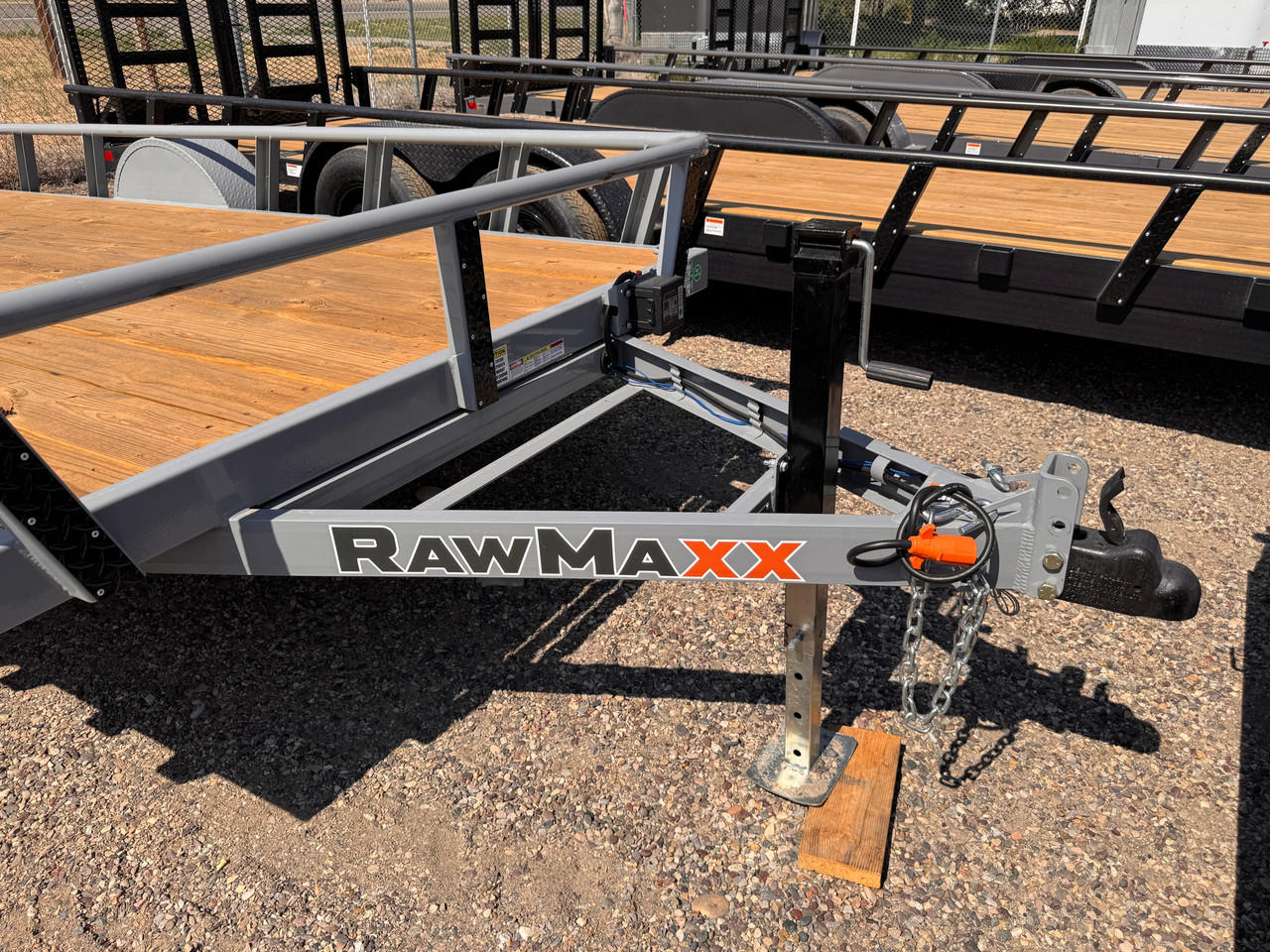Raw Maxx Trailers 2026 UTX 83"X14' Utility Trailer | Single Axle 3.5K, 2" Round Tube Rail, 4' Rampgate, Black Diamond Plate Trim, Straight Deck