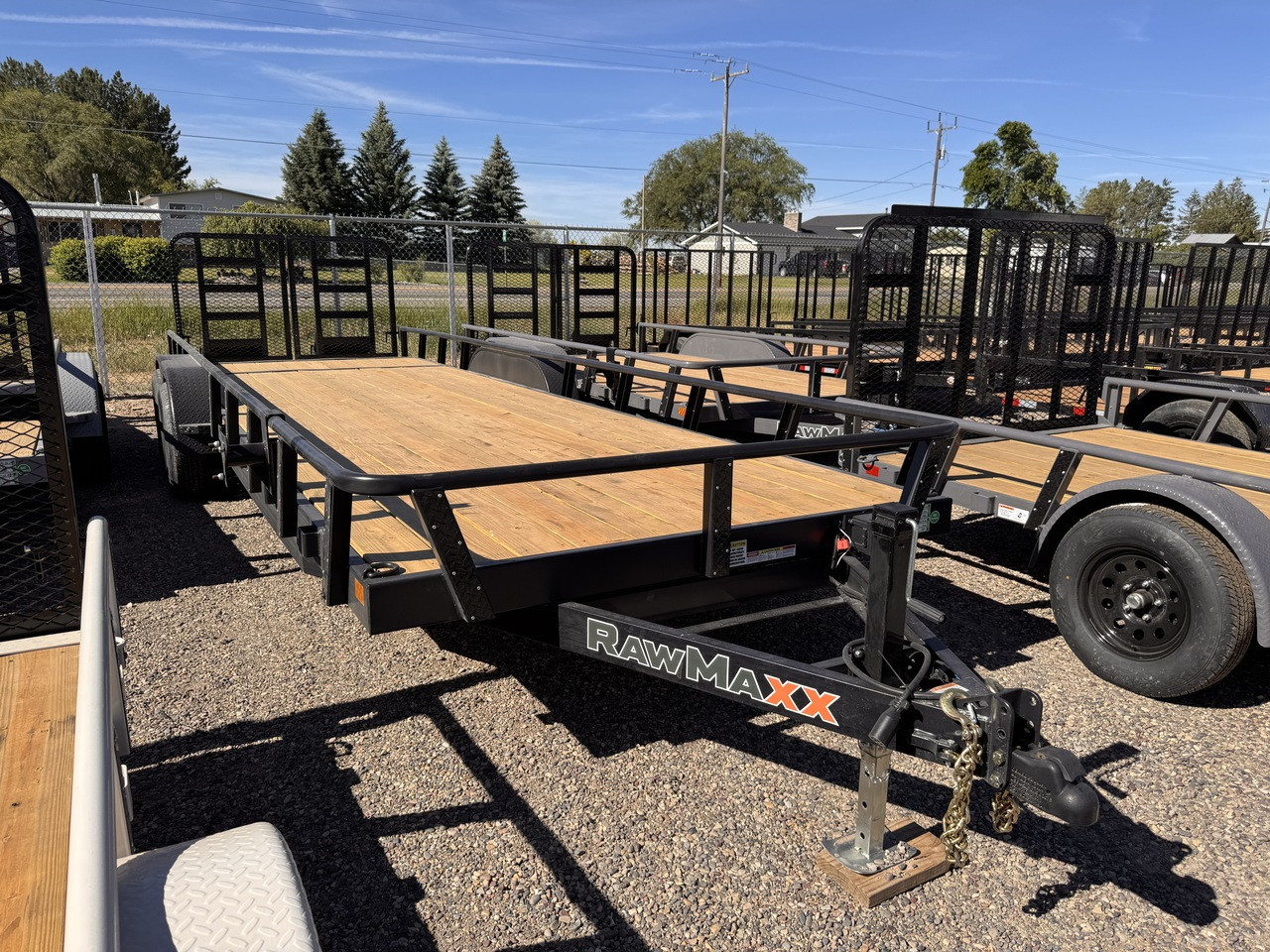 Raw Maxx Trailers 2026 UTX 83"X24' Utility Trailer | Tandem Axle 10K, 2" Round Tube Rail, 4' Split HD Gate, Dovetail