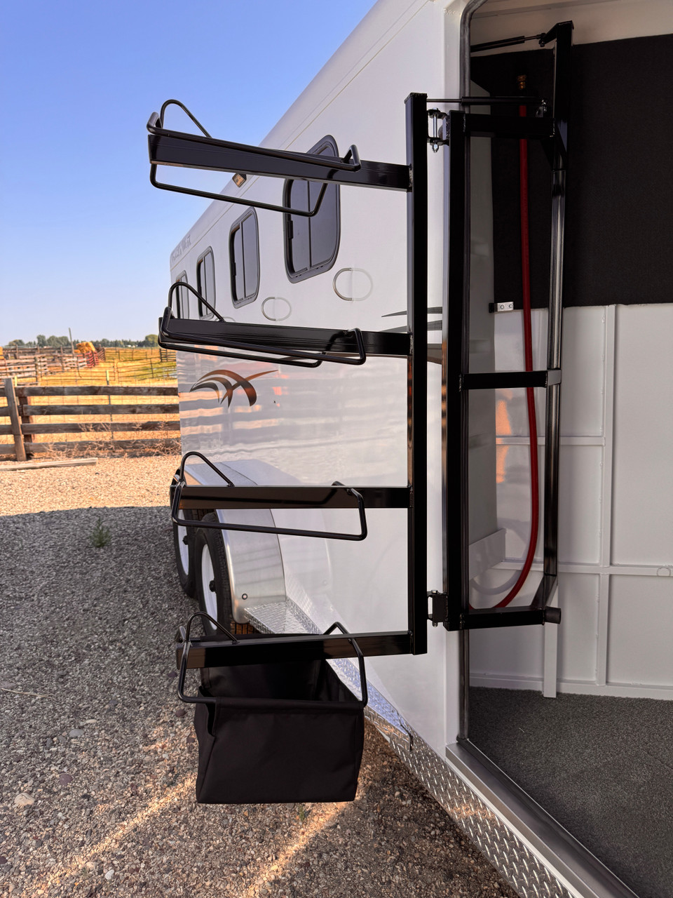 Trails West Trailers 2027 ADVENTURE II MX Horse Trailer | Tandem Axle 9.98K, 4-Horse, Tack Room, Convieince Package, Rear Windows, Swing Out Saddle Rack, Rubber Floors