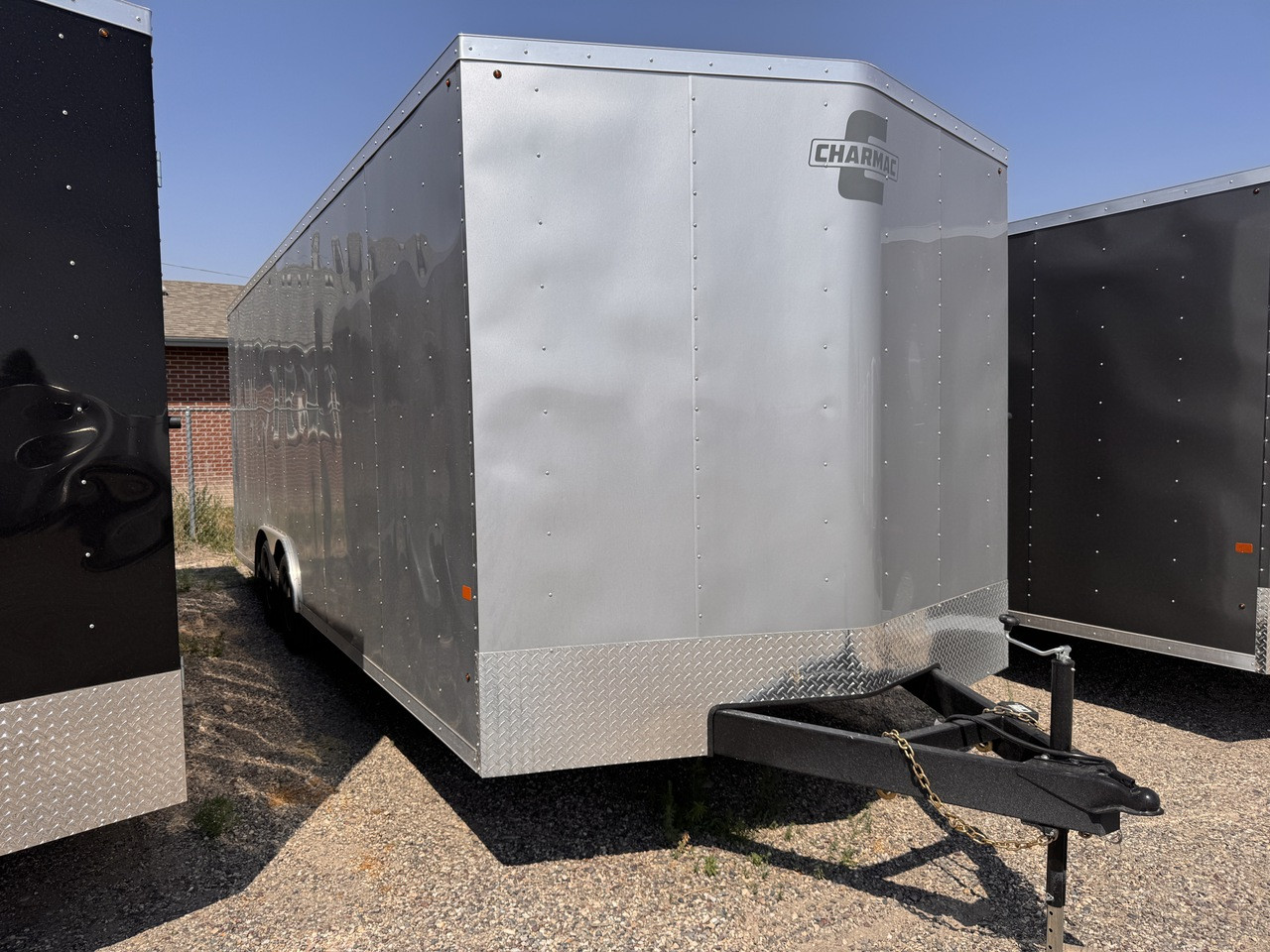Charmac Trailers 2027 Atlas 100"X22' V-Nose Cargo Trailer | Tandem Axle 9.99K, 7' Tall, MD Tie-Downs, Spring Axles, Rear Ramp Door, Driver Side Access Door