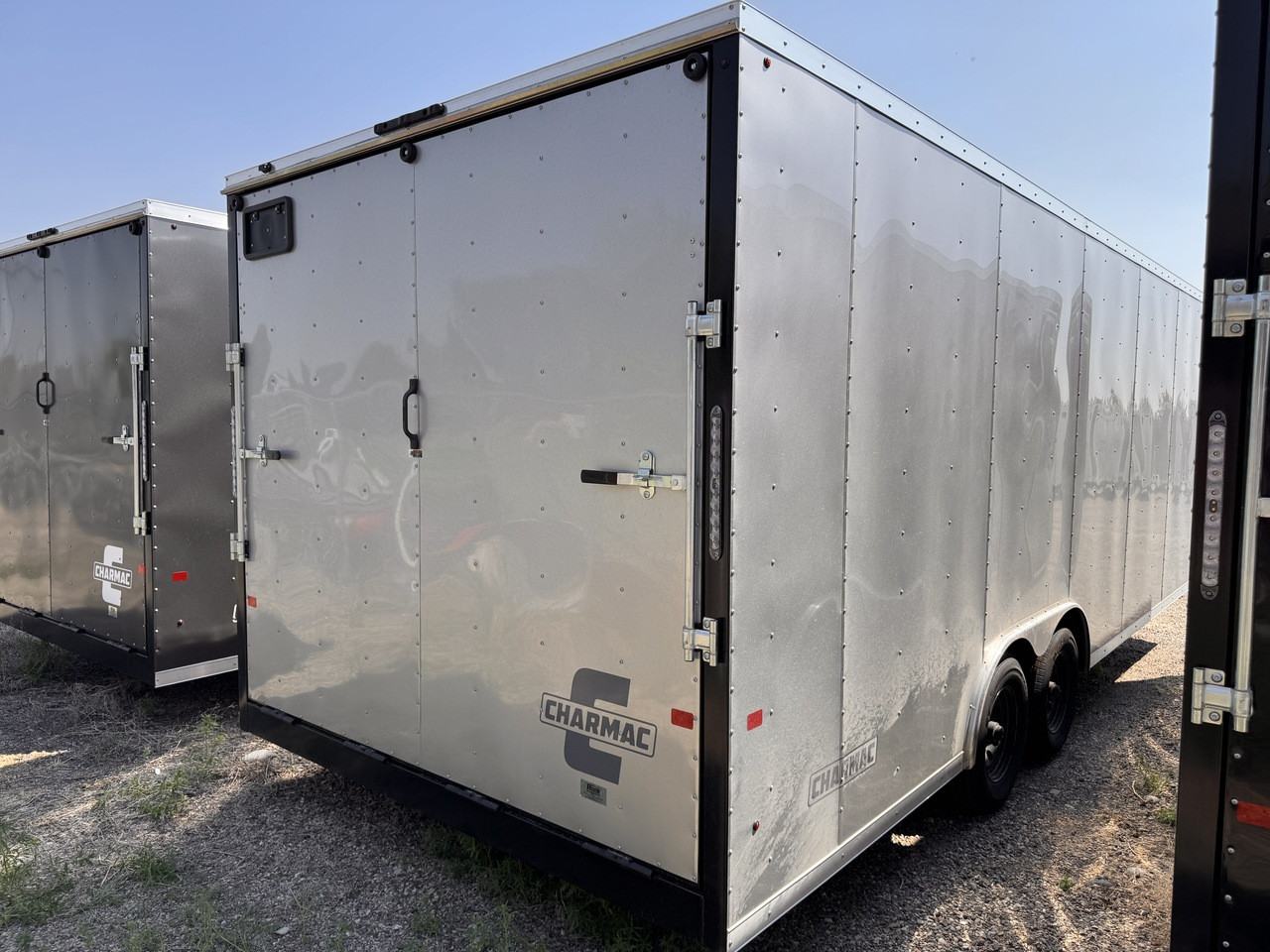 Charmac Trailers 2027 Atlas 100"X22' V-Nose Cargo Trailer | Tandem Axle 9.99K, 7' Tall, MD Tie-Downs, Spring Axles, Rear Ramp Door, Driver Side Access Door