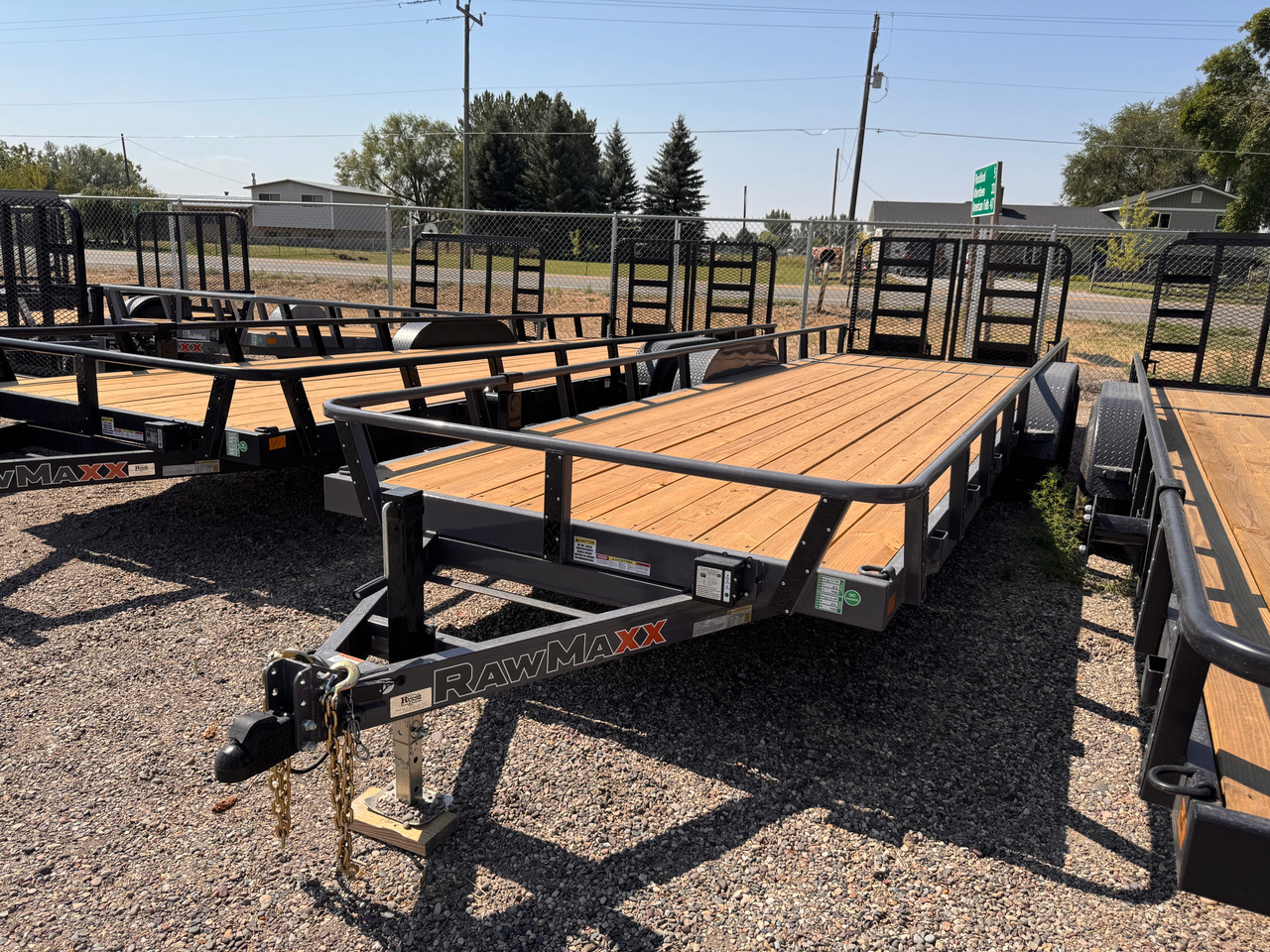 Raw Maxx Trailers 2026 UTX 83"X24' Utility Trailer | Tandem Axle 10K, Dovetail, Split HD Ramp Gate, Spare Tire Mount, Pipetop Rail, Steel Diamond Plate Fenders