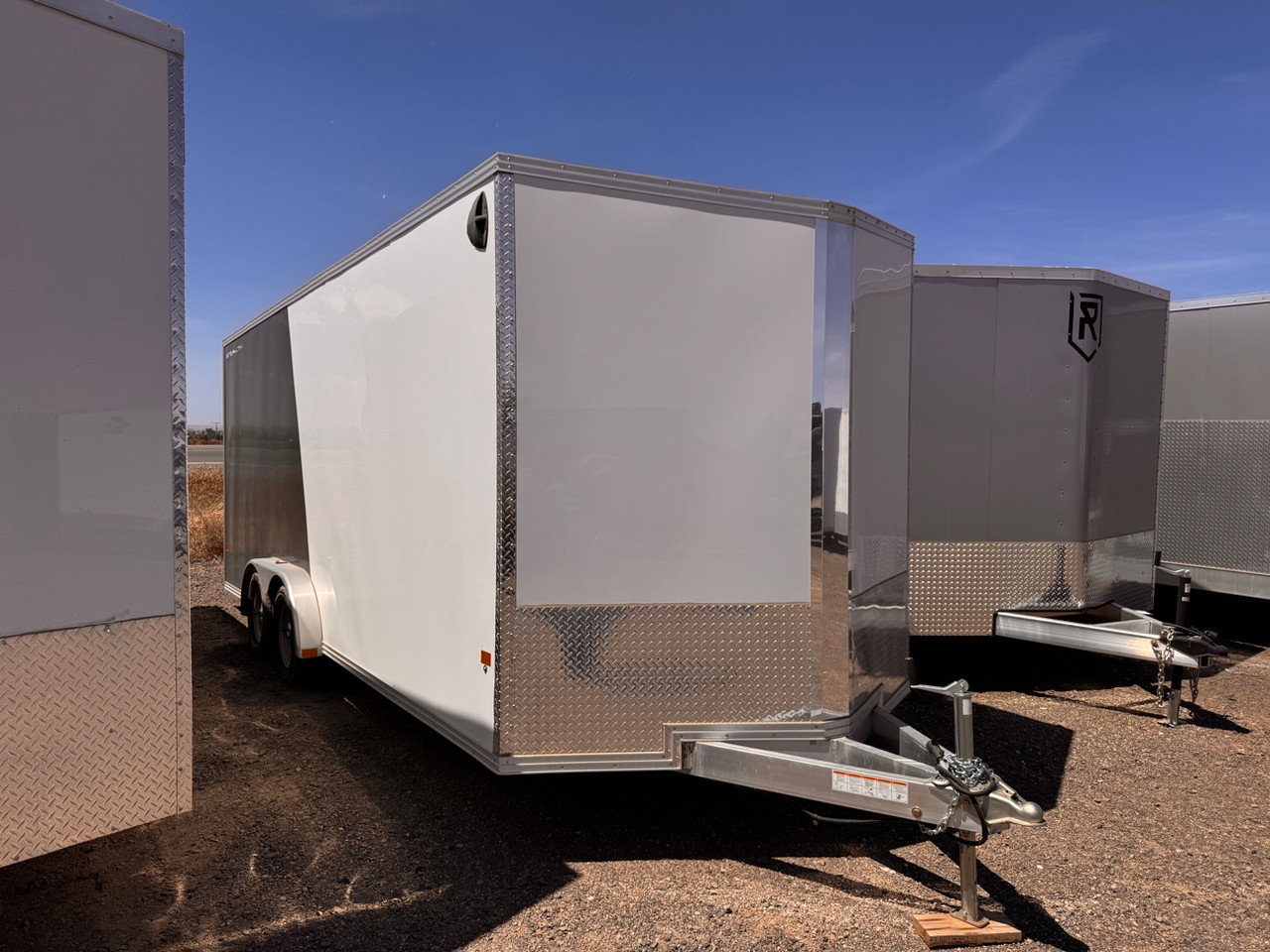 Alcom Trailers 2024 STEALTH 90"X20' V-Nose Cargo Trailer | Tandem Axle 7K, Ramp Door, White Interior, 7' Tall