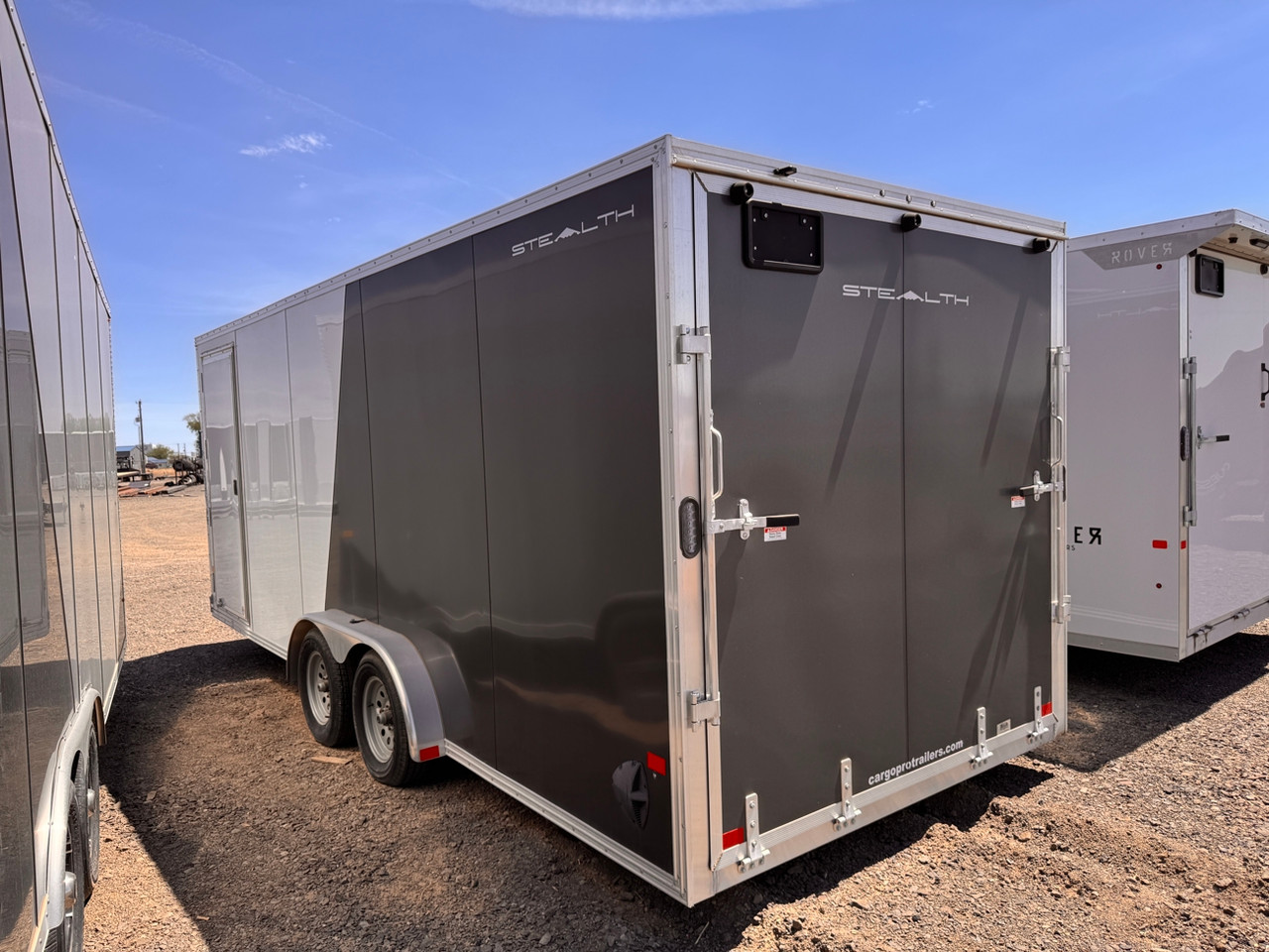 Alcom Trailers 2024 STEALTH 90"X20' V-Nose Cargo Trailer | Tandem Axle 7K, Ramp Door, White Interior, 7' Tall