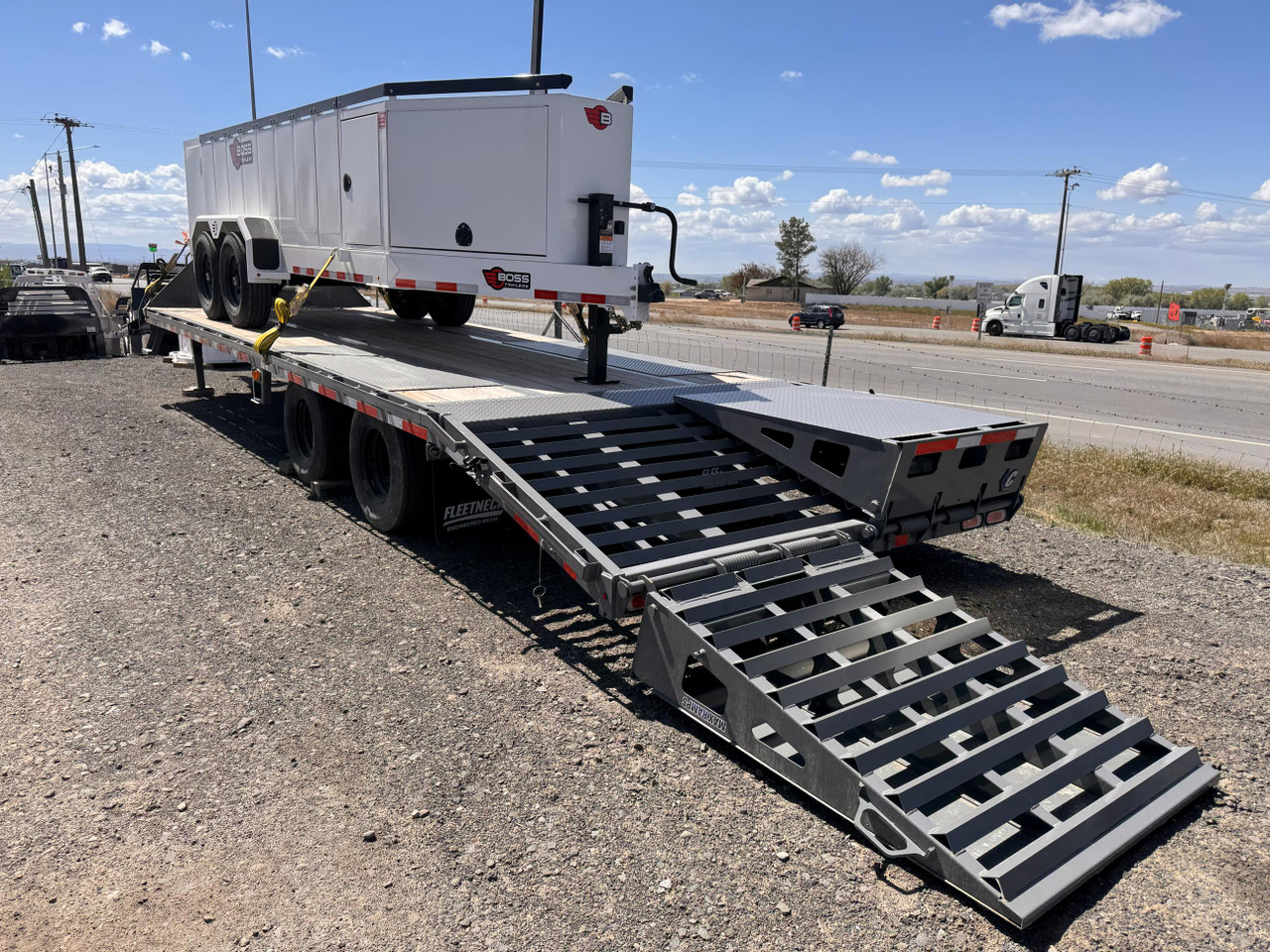 Diamond C Trailers 2025 FMAX212 28' Flatbed Trailer | Tandem Axle 24K, Max Ramps, Sway Control