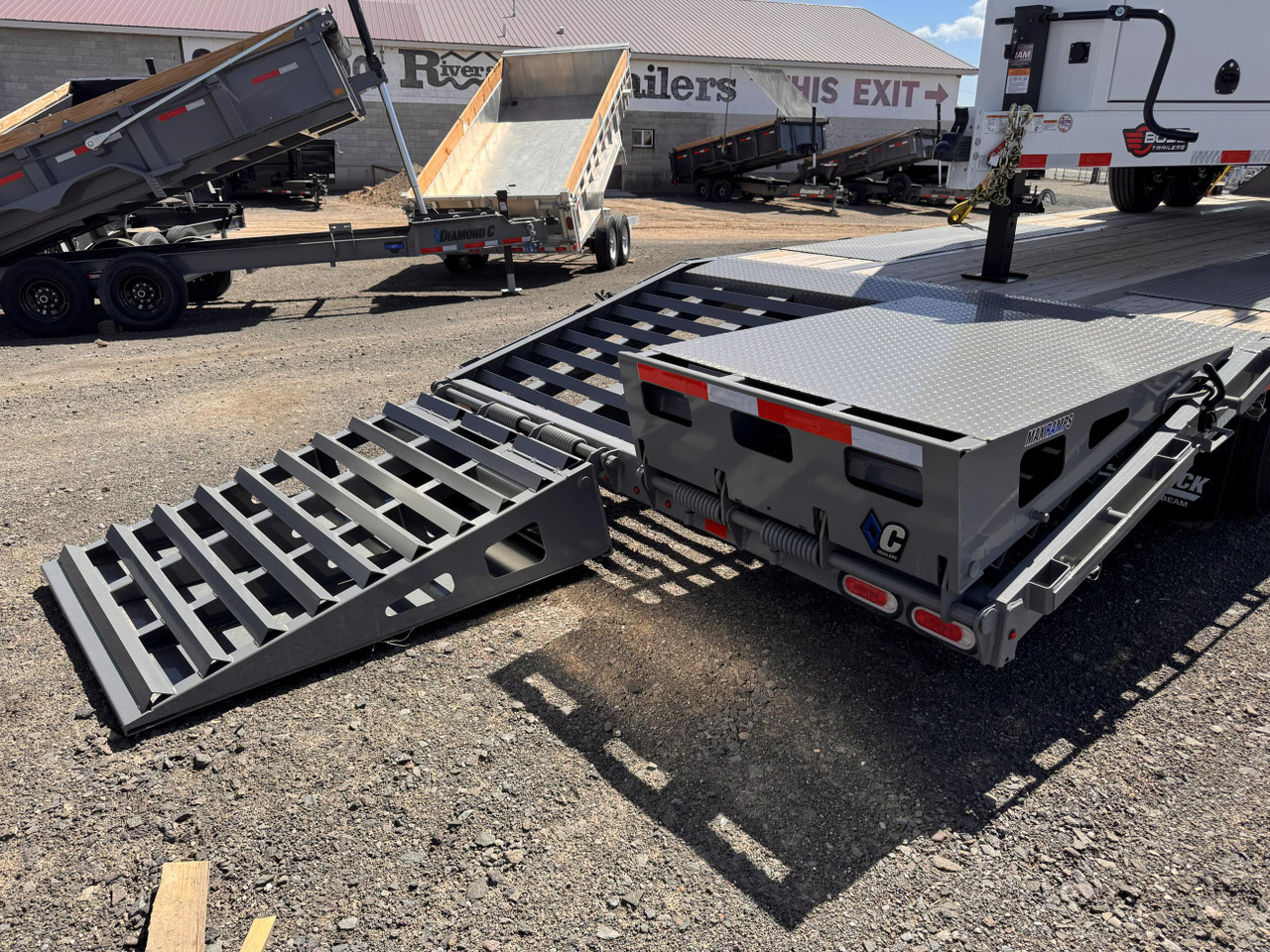 Diamond C Trailers 2025 FMAX212 28' Flatbed Trailer | Tandem Axle 24K, Max Ramps, Sway Control