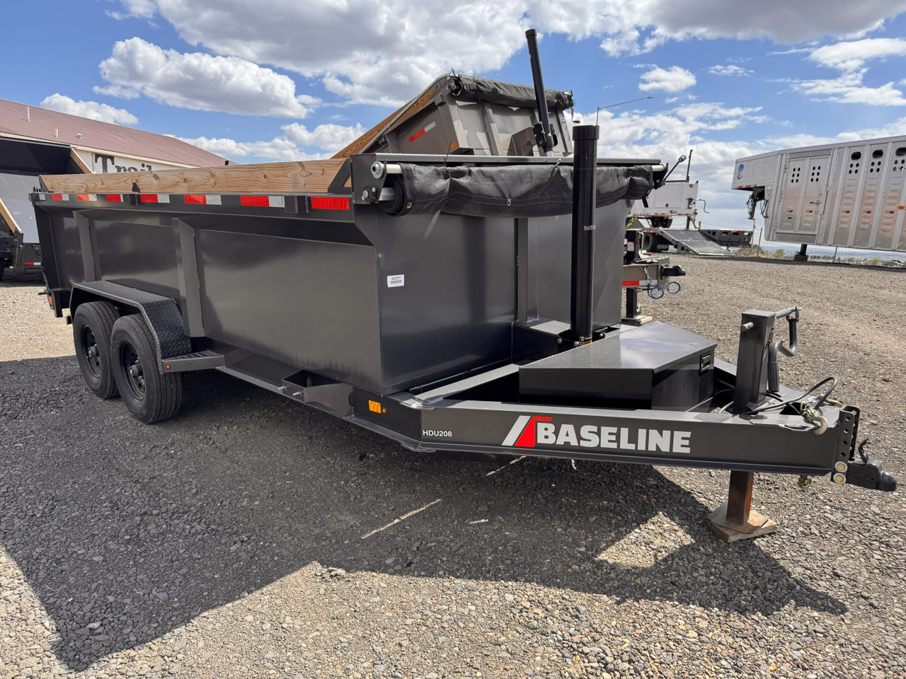 Diamond C Trailers 2025 BASELINE HDU208 82"X16' Telescopic Dump Trailer | Tandem Axle 16K, 32" Sides With Boards, 10K Jack