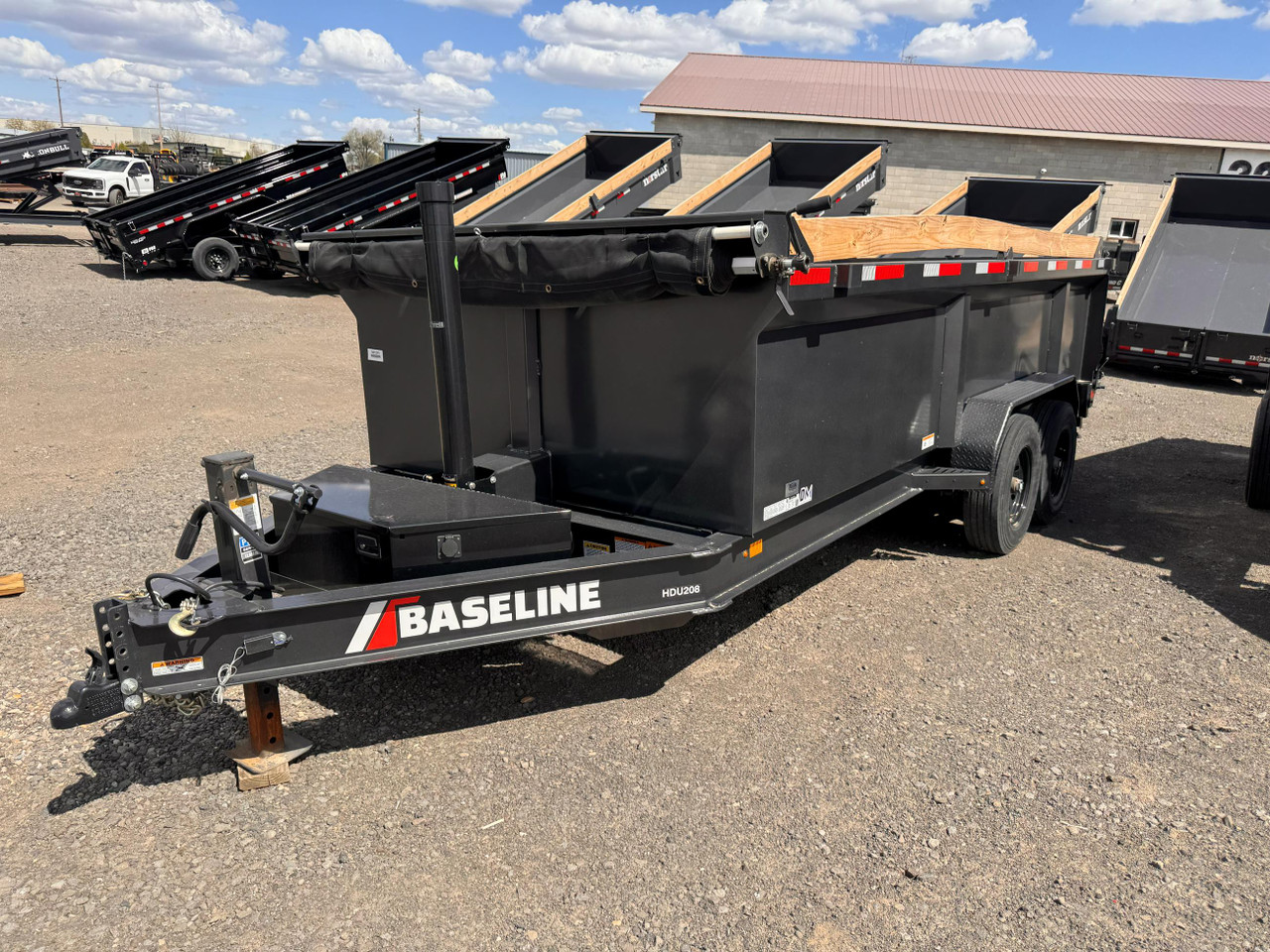 Diamond C Trailers 2025 BASELINE HDU208 82"X16' Telescopic Dump Trailer | Tandem Axle 16K, 32" Sides With Boards, 10K Jack