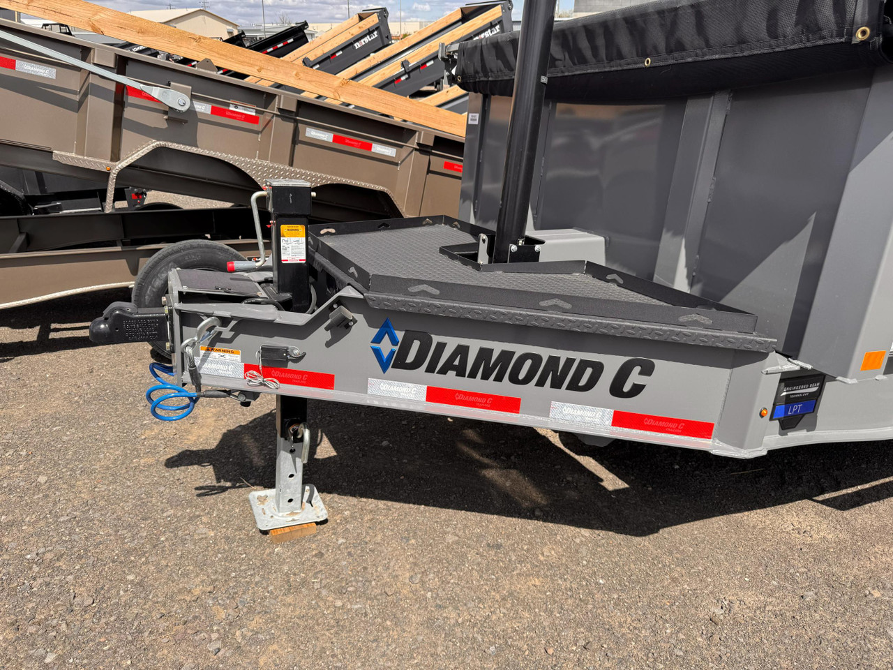 Diamond C Trailers 2026 LPT208 81"X16' Telescopic Dump Trailer | Tandem Axle 18K, 32" Sides With Board Brackets, Solar Charger