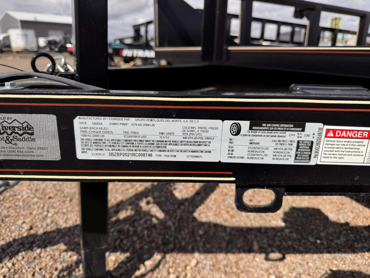 GR Trailers 2024 82"X20' Utility Trailer | Tandem Axle 7K, Pipetop, Rampgate