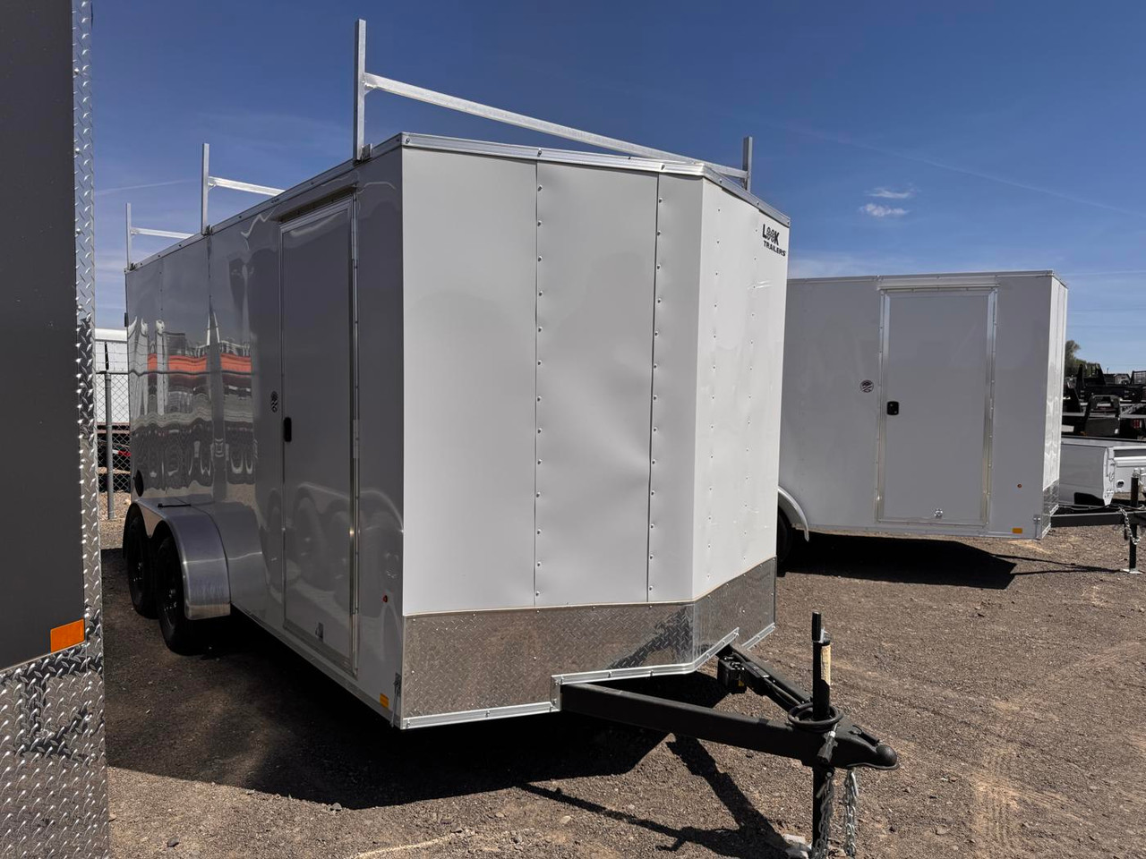 Look Trailers 2026 ST DLX 84"X16' V-Nose Cargo Trailer | Tandem Axle 7K, 6'6" Tall, Double Rear Barn Doors, Ladder Rack