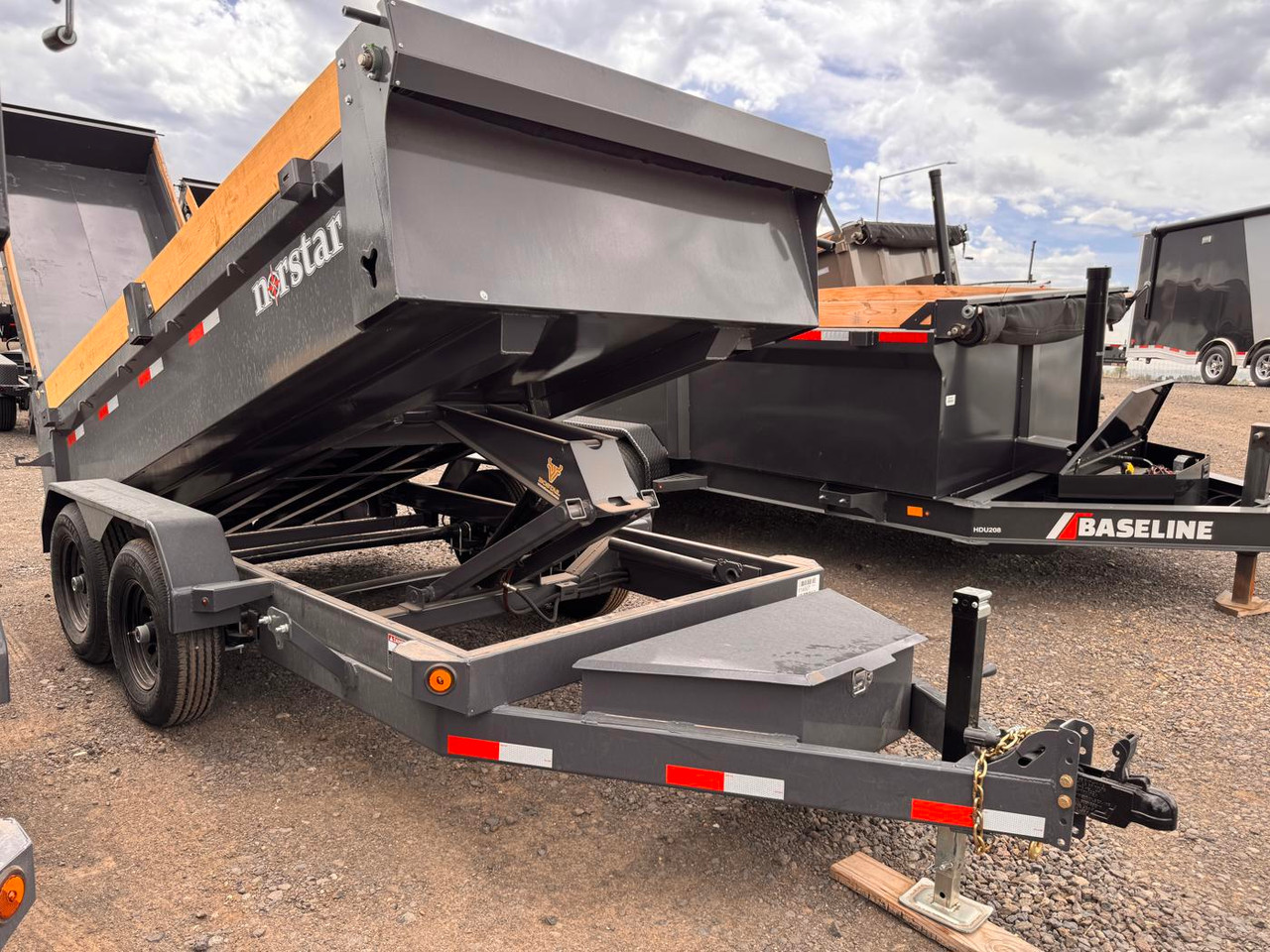 Norstar Trailers 2026 DCB 72"X12' Scissor Dump Trailer | Tandem Axle 9.99K, Power Up Down, Slide In Ramps