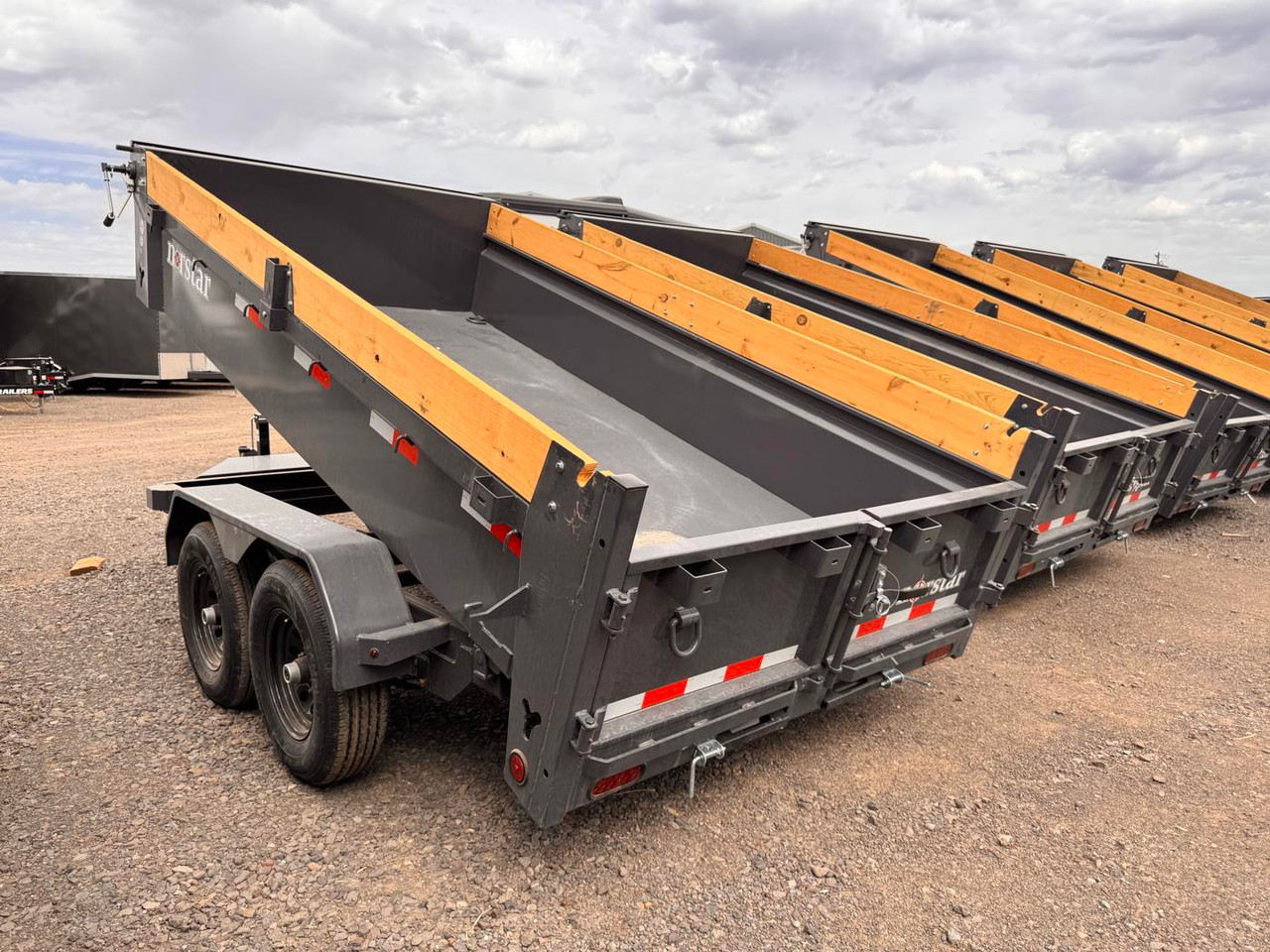 Norstar Trailers 2026 DCB 72"X12' Scissor Dump Trailer | Tandem Axle 9.99K, Power Up Down, Slide In Ramps