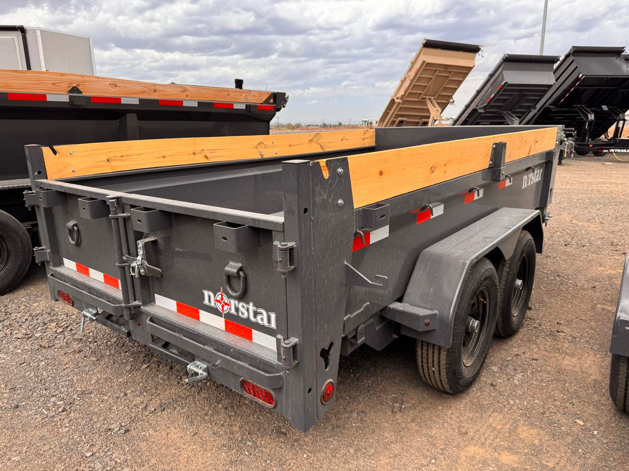 Norstar Trailers 2026 DCB 72"X12' Scissor Dump Trailer | Tandem Axle 9.99K, Power Up Down, Slide In Ramps