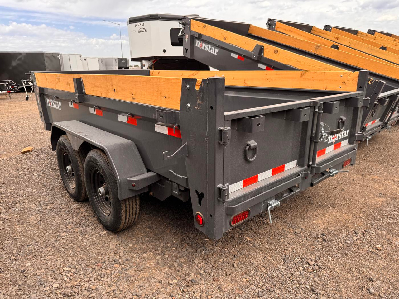 Norstar Trailers 2026 DCB 72"X12' Scissor Dump Trailer | Tandem Axle 9.99K, Power Up Down, Slide In Ramps