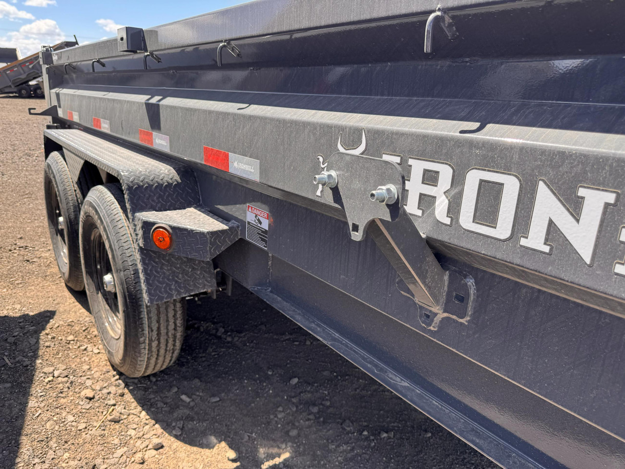 Iron Bull Trailers 2026 DWB 83"X14' Scissor Dump Trailer | Tandem Axle 14K, 24" Sides, Slide In Ramps, 2 Way Gate