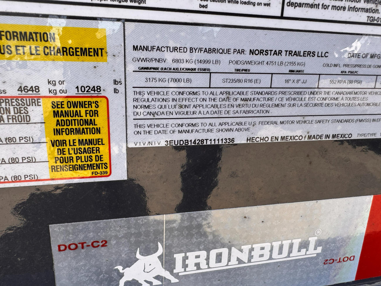 Iron Bull Trailers 2026 DWB 83"X14' Scissor Dump Trailer | Tandem Axle 14K, 24" Sides, Slide In Ramps, 2 Way Gate