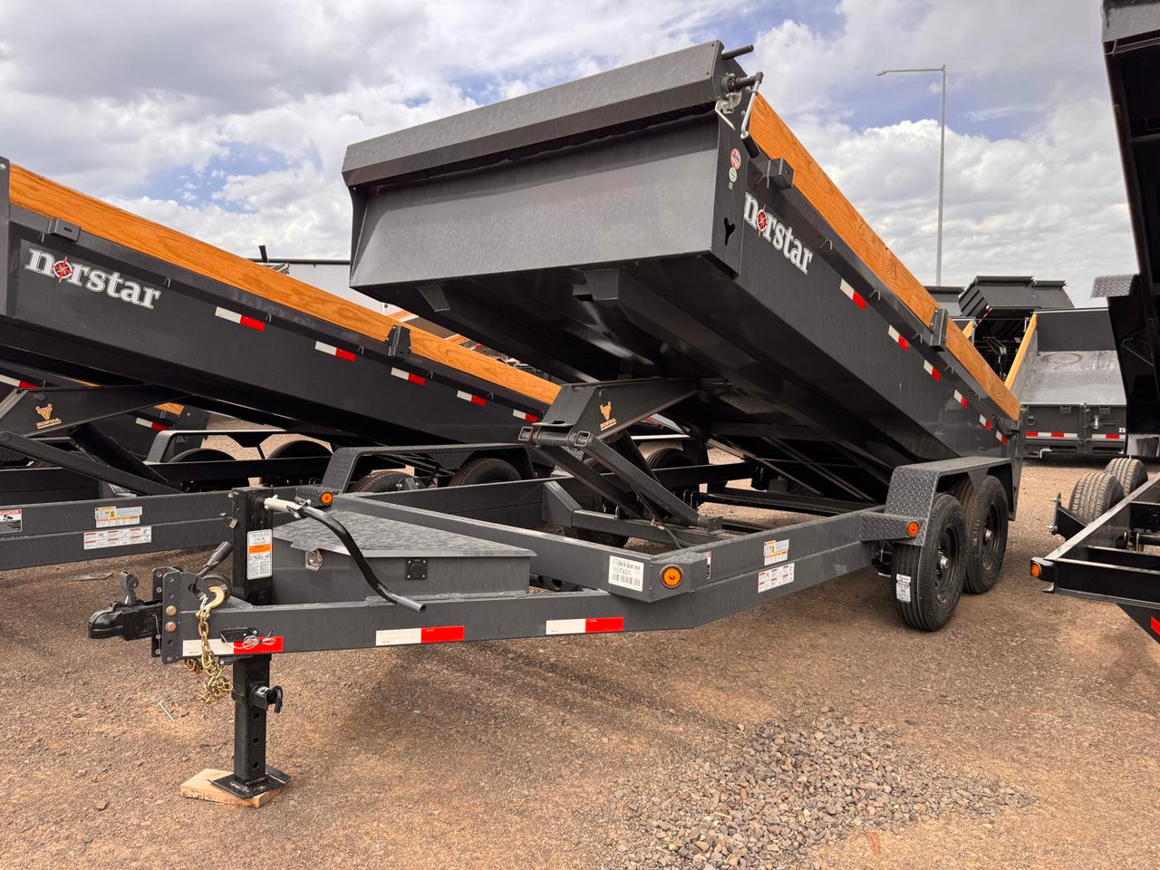 Iron Bull Trailers 2026 DCB 83"X16' Scissor Dump Trailer | Tandem Axle 14K, 20" Sides, Ramps, Tarp Kit, Locking Storage, 2 Way Spreader Gate