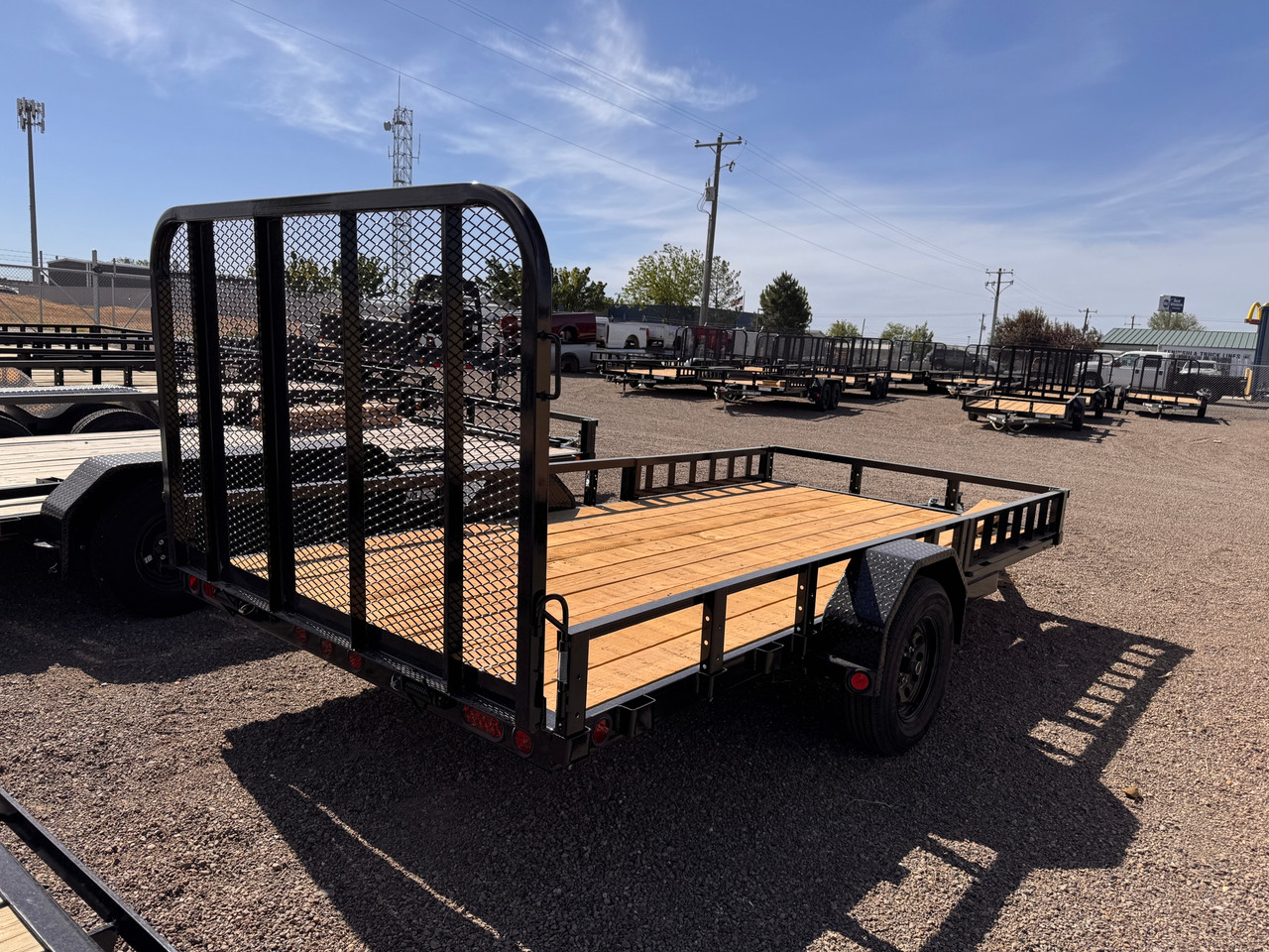 P.J. Trailers 2026 U7 77"X14' Utility Trailer | Single Axle 2.995K, ATV Side Ramps, Steel Diamond Plate Fenders 4" Spring Assisted Rar Rampgate