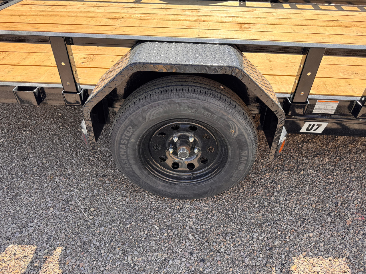 P.J. Trailers 2026 U7 77"X14' Utility Trailer | Single Axle 2.995K, ATV Side Ramps, Steel Diamond Plate Fenders 4" Spring Assisted Rar Rampgate