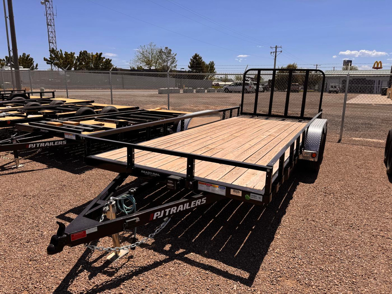 P.J. Trailers 2025 UL 83"X18' Utility Trailer | Tandem Axle 7K, Steel Diamond Plate Fenders 4" Spring Assisted Rar Rampgate
