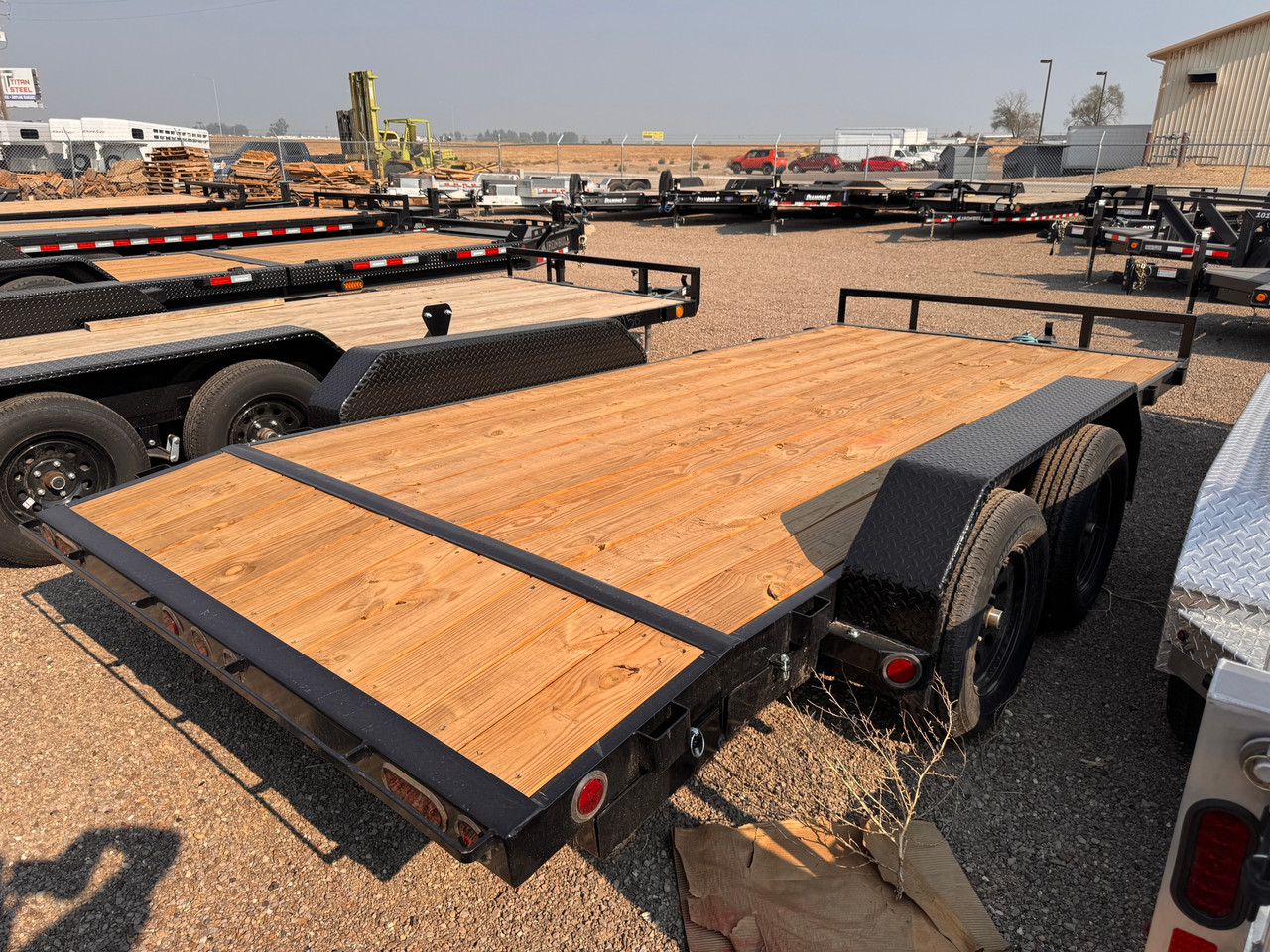 P.J. Trailers 2026 C4 84"X16' Car Hauler Trailer | Tandem Axle 7K, 16' Flat +2' Dovetail W/Slide In Ramps
